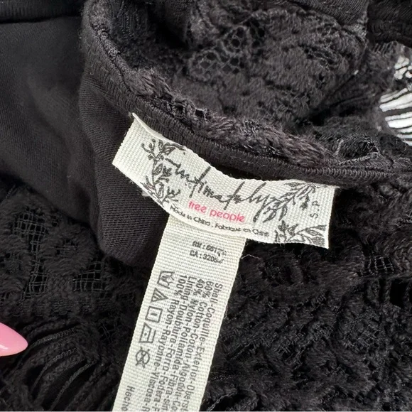 Free People Intimately Daydream Bodycon Slip Black Lace Sheath Dress - Picture 8 of 11